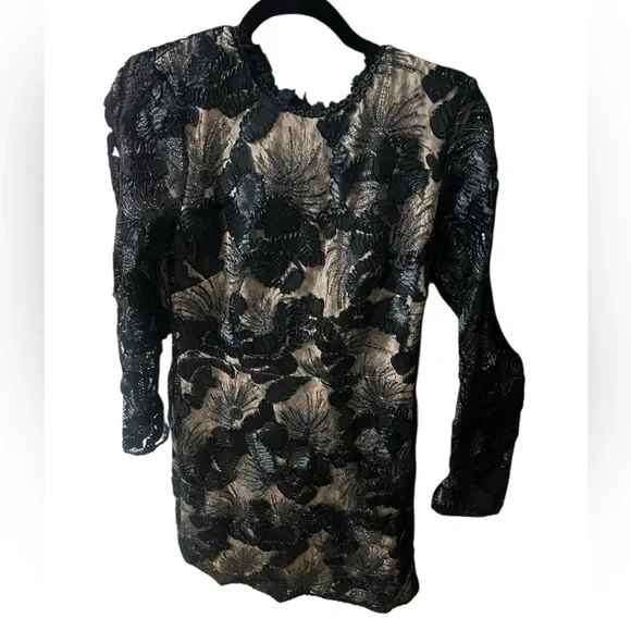 Halston Heritage Mini Long Sleeve Dress